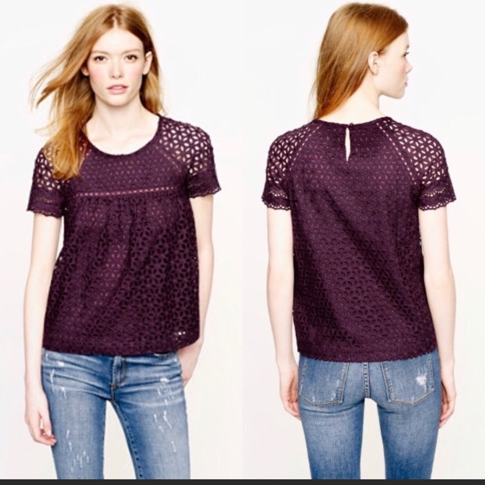 J. Crew 🔴eyelet blouse